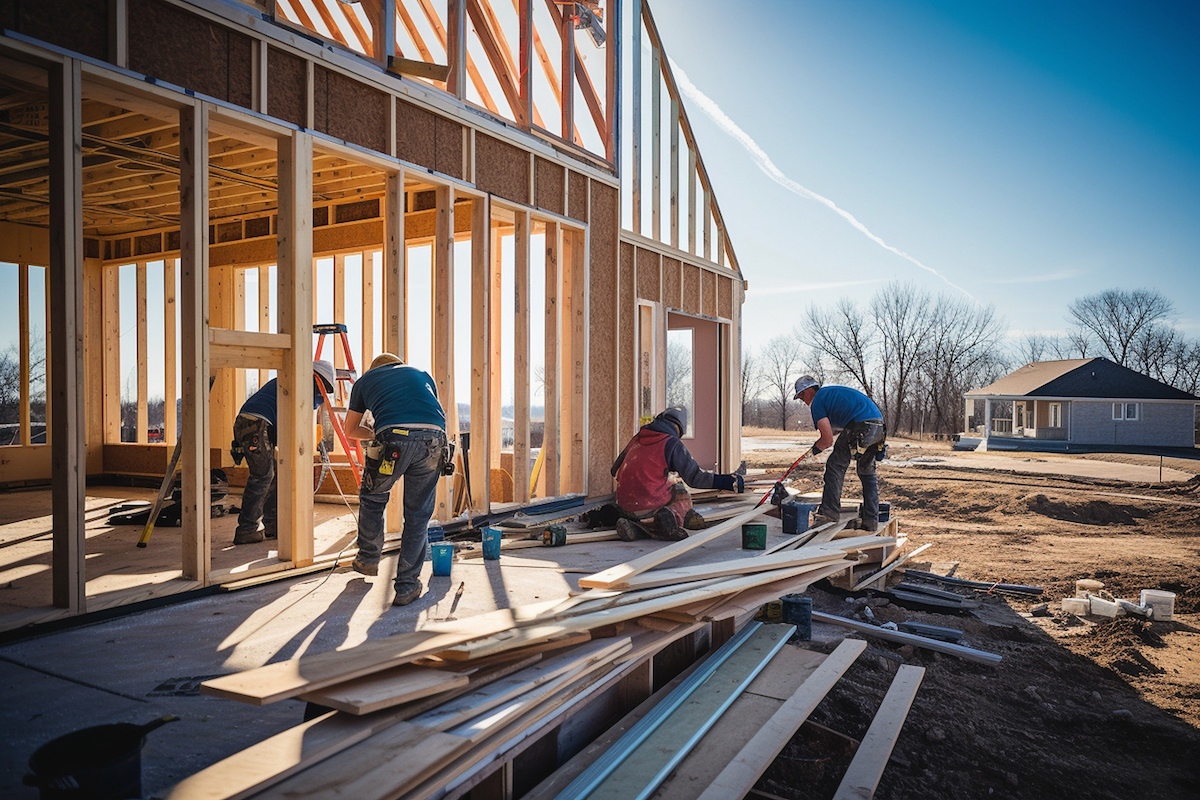 Home being framed