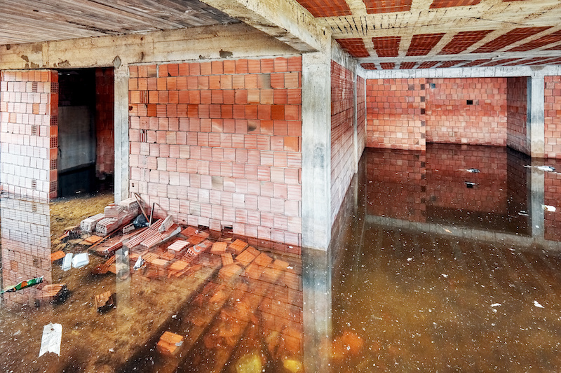brick house basement flooded 