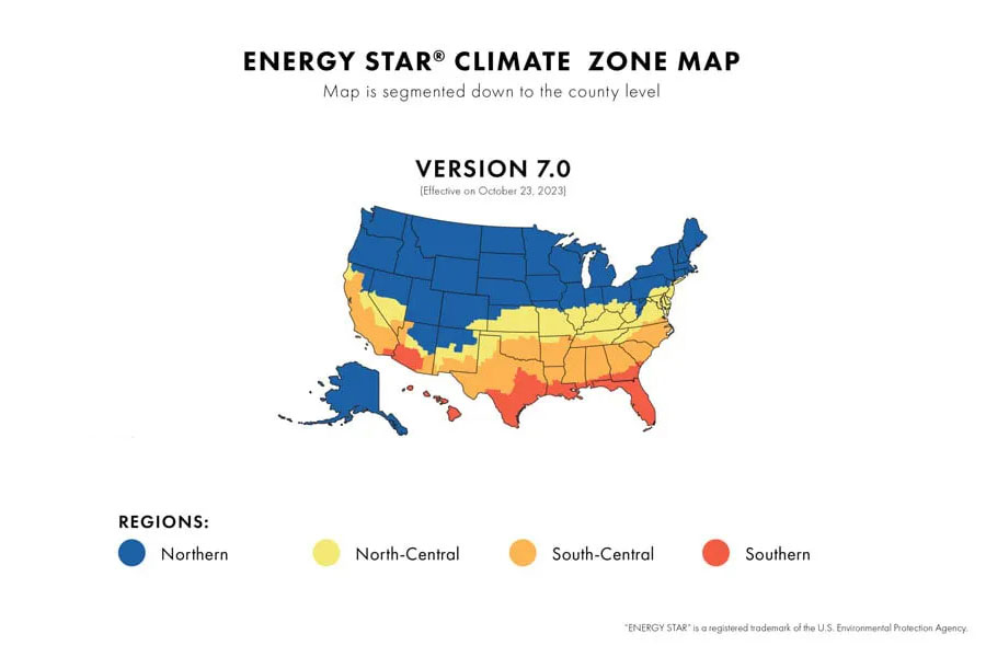 Energy Star Climate Zone Map