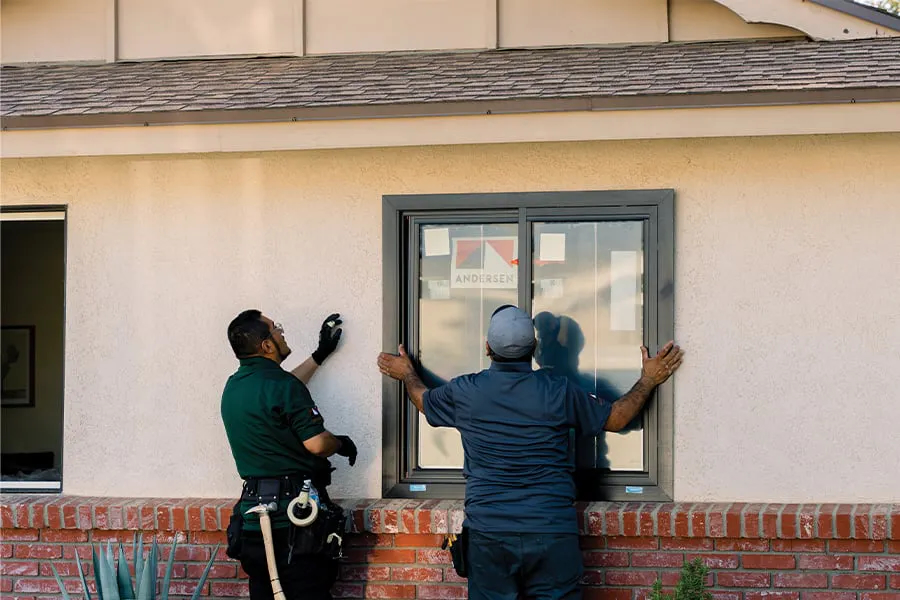 Replacing windows in a stucco home with 100 Series flush fin windows 