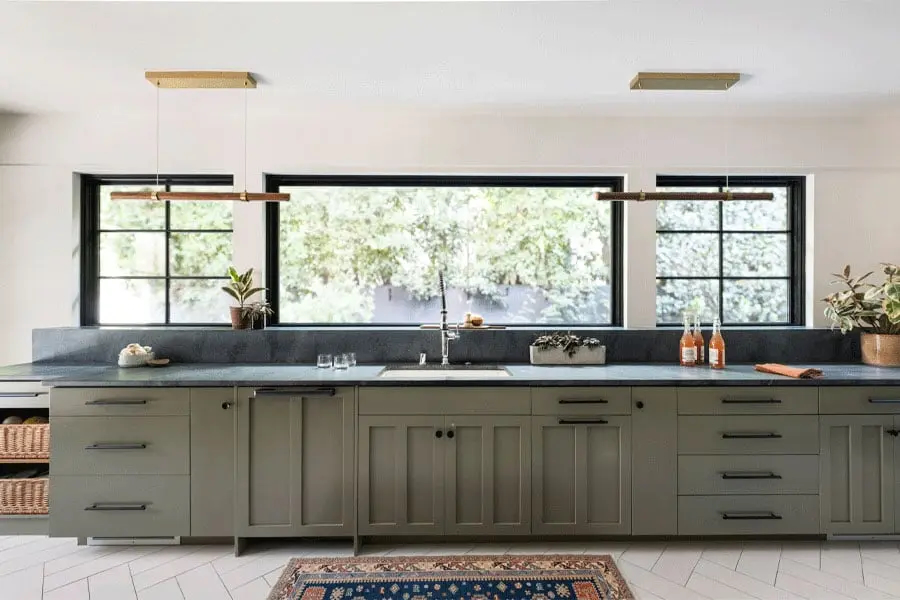 Lots of natural light coming in over HGTV host Laurie March's remodeled kitchen counters