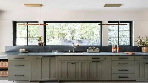 Lots of natural light coming in over HGTV host Laurie March's remodeled kitchen counters