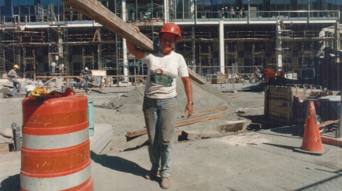 female worker on construction jobsite